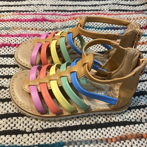 Cat and Jack Toddler Rainbow Gladiator Sandals size 7 - Picture 2 of 6
